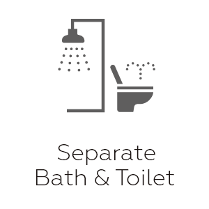 Separate Bath & Toilet