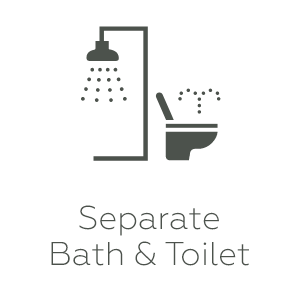 Separate Bath & Toilet