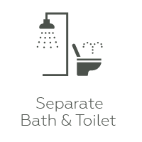 Separate Bath & Toilet